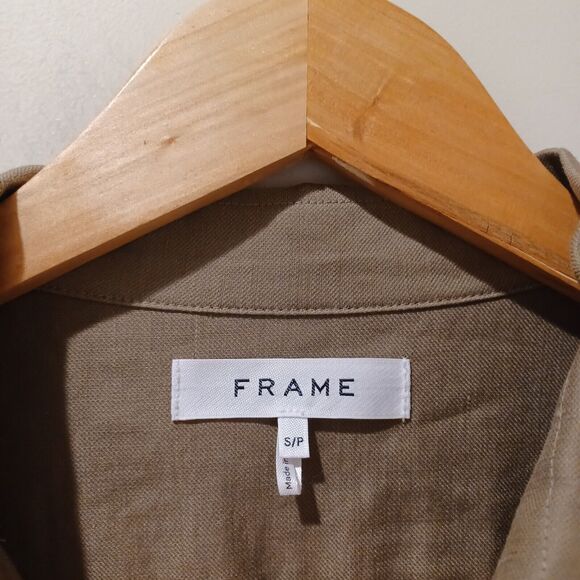 Frame Denim Khaki Button-Up Romper - Picture 7 of 12